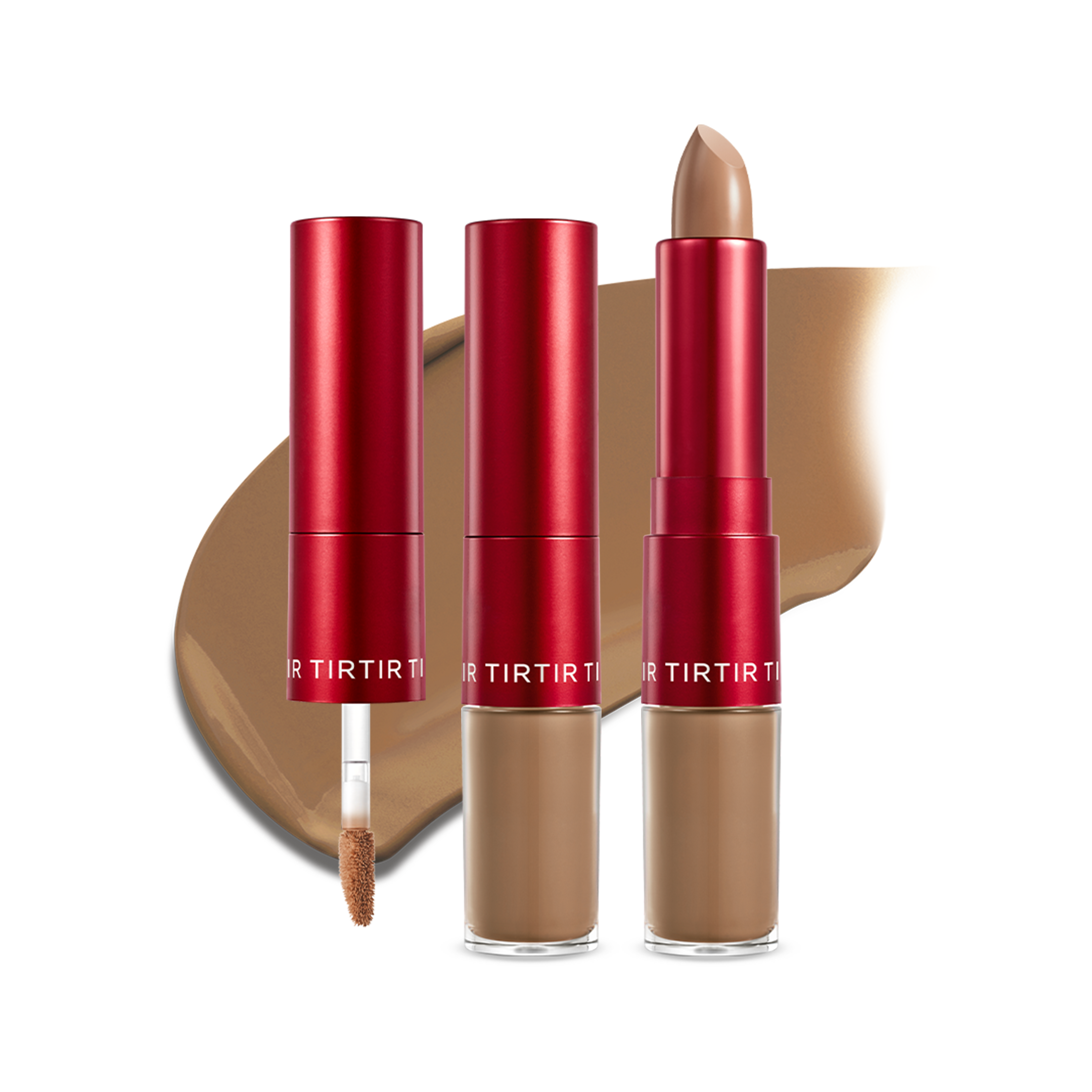 TIRTIR Glide Hide Blurring Concealer 8.5 N Korean dual-action deep neutral concealer 72-hour wear