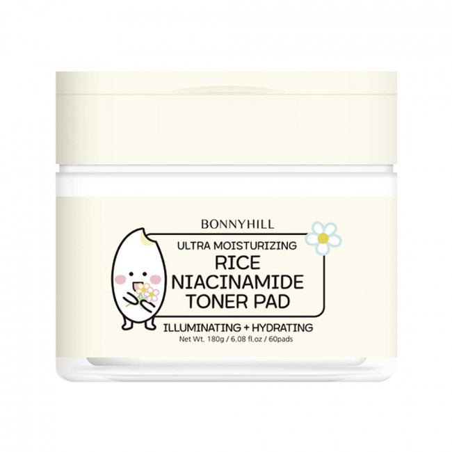 BONNYHILL Rice Niacinamide Toner Pad Illuminating and Hydrating 180g 60 pads