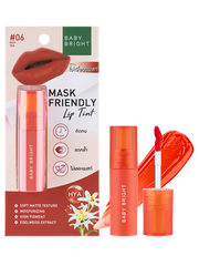 Baby Bright Mask Friendly Lip Tint 06 Goji Tea - Korean long-wearing non-transfer matte lip tint with Hyaluronic Acid