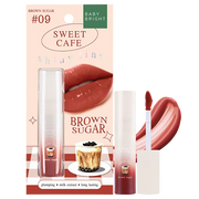 Baby Bright Sweet Cafe Shiny Tint 09 Brown Sugar - Korean nourishing lip tint with milk extract for plumper softer lips
