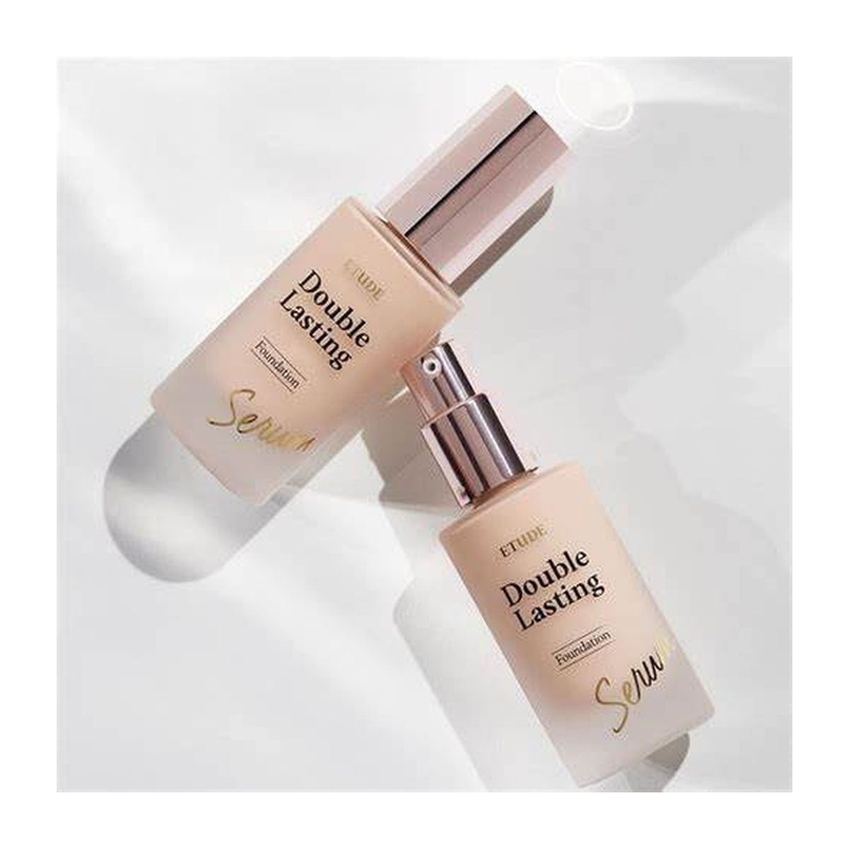 ETUDE Double Lasting Serum Foundation 13C1 Rosy Pure Korean fair cool light foundation serum glow finish