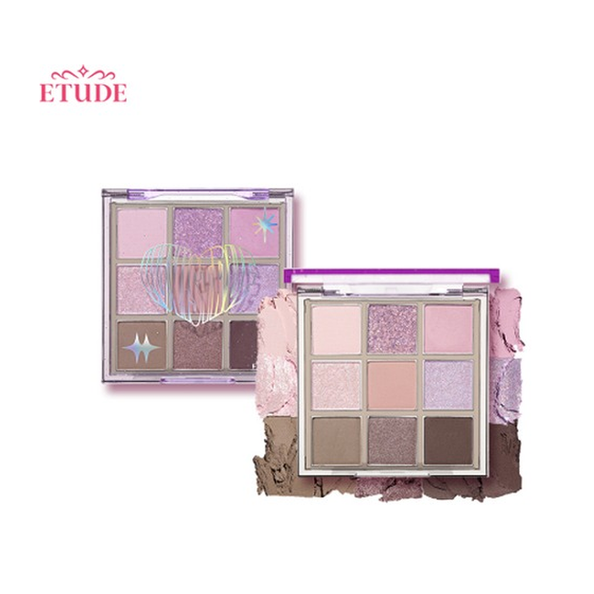 ETUDE Play Color Eyes Love Lilac LUV IS TRUE Special Edition 9-shade lilac palette with wet glitter