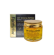 Farmstay 24K Gold Peptide Perfect Ampoule Cream 80ml gold jar