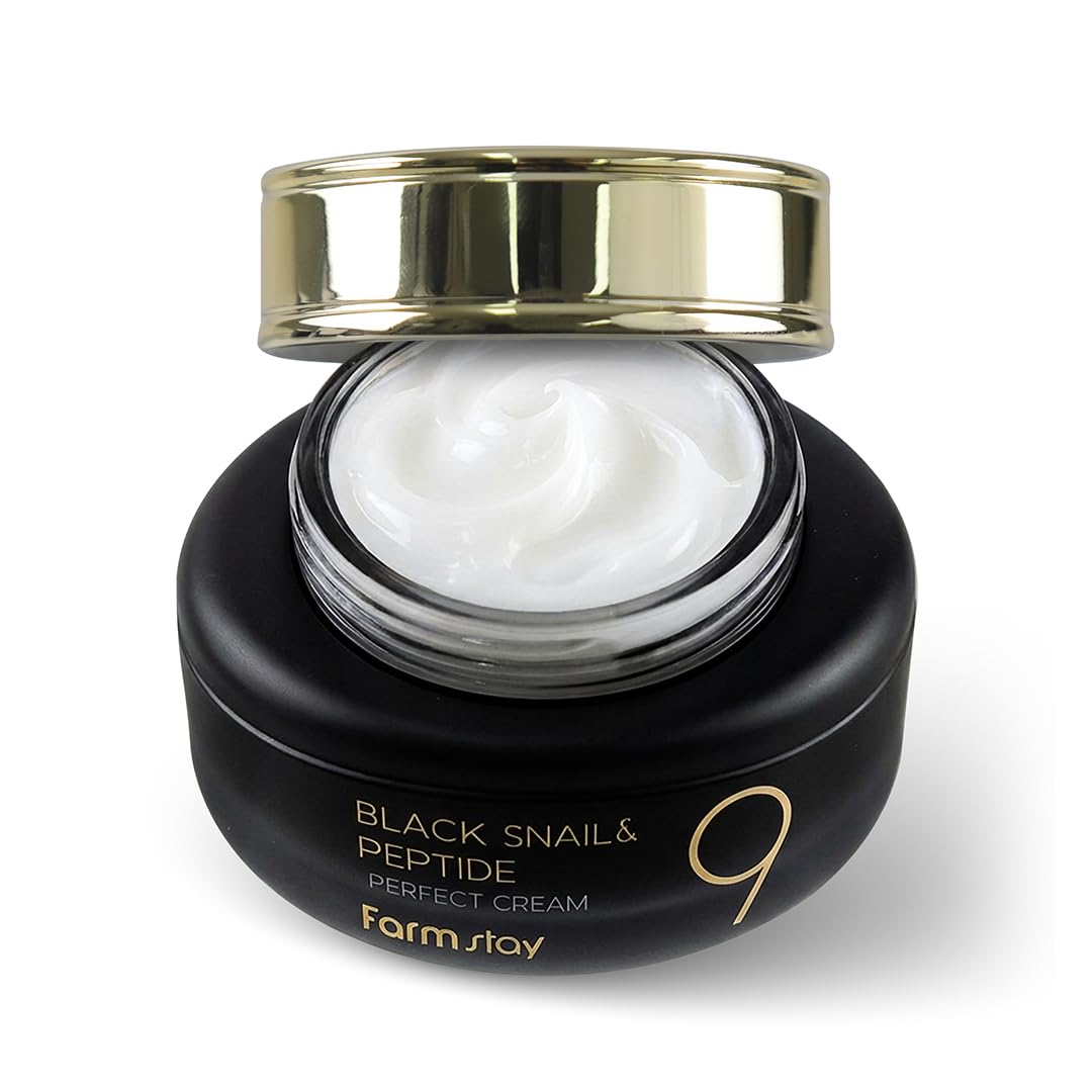Farmstay Black Snail Peptide 9 Perfect Cream 55g black jar