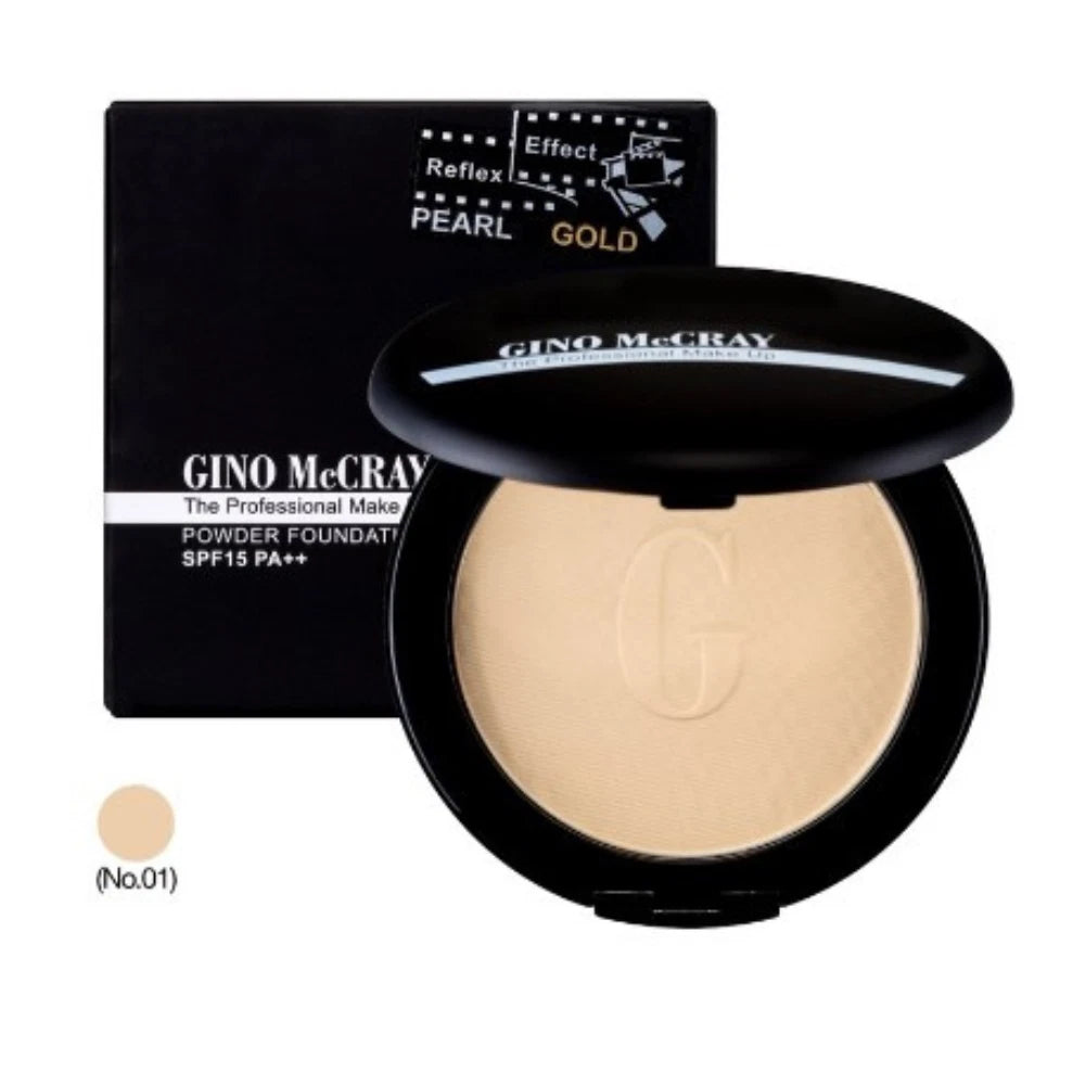 Gino McCray The Professional Make Up Powder Foundation SPF15 PA No.01 Creamery Creek 11g compact