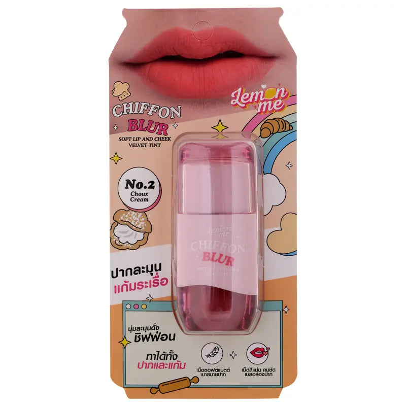 Lemon Me Chiffon Blur Soft Lip and Cheek Velvet Tint No.02 Choux Cream