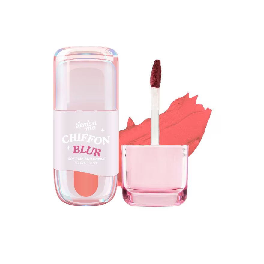 Lemon Me Chiffon Blur Soft Lip and Cheek Velvet Tint No.04 Sweet Peach Icing