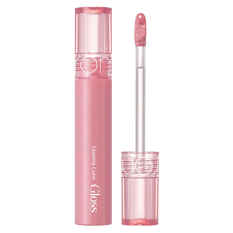 rom&nd Glasting Color Gloss No.01 Peony Ballet - Korean glass shine gloss in peony pink