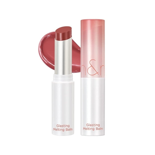 rom&nd Glasting Melting Balm No.06 Kaya Fig - Korean glossy balm in warm kaya fig mauve