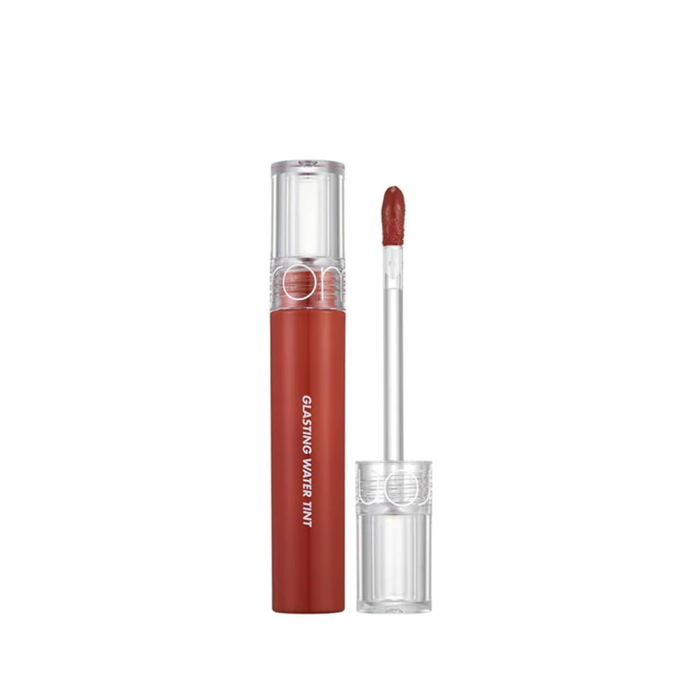 rom&nd Glasting Water Tint No.03 Brick River - Korean watery lip tint in warm brick red