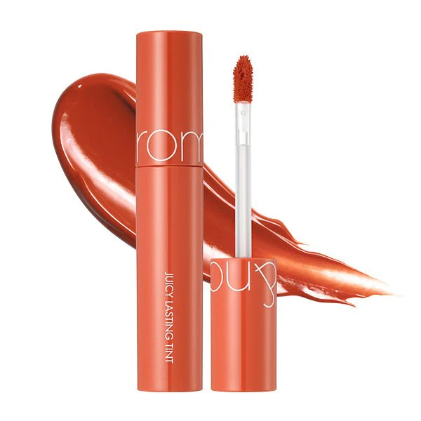 rom&nd Juicy Lasting Tint No.08 Apple Brown - Korean glossy juicy lip tint in apple brown red