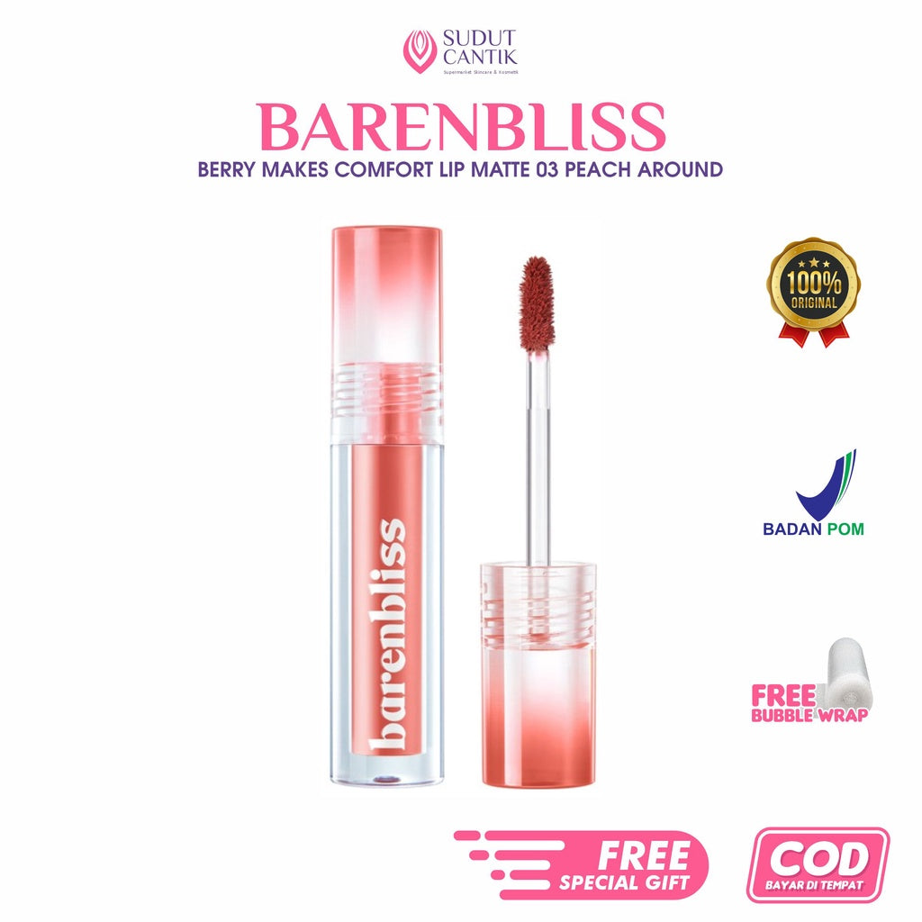 barenbliss Berry Makes Comfort Lip Matte 03 Peach Around