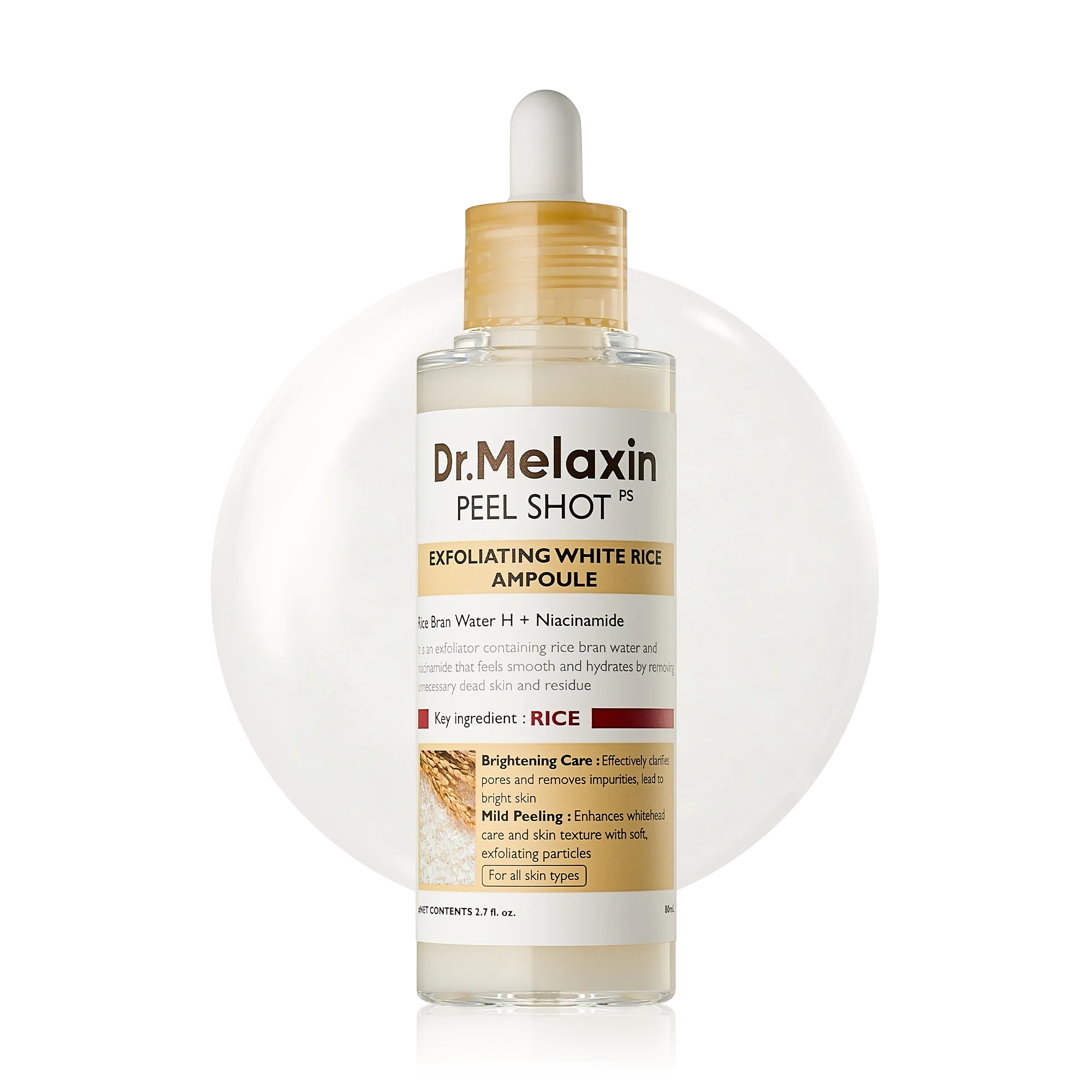 Dr.Melaxin Peel Shot Exfoliant White Rice Ampoule