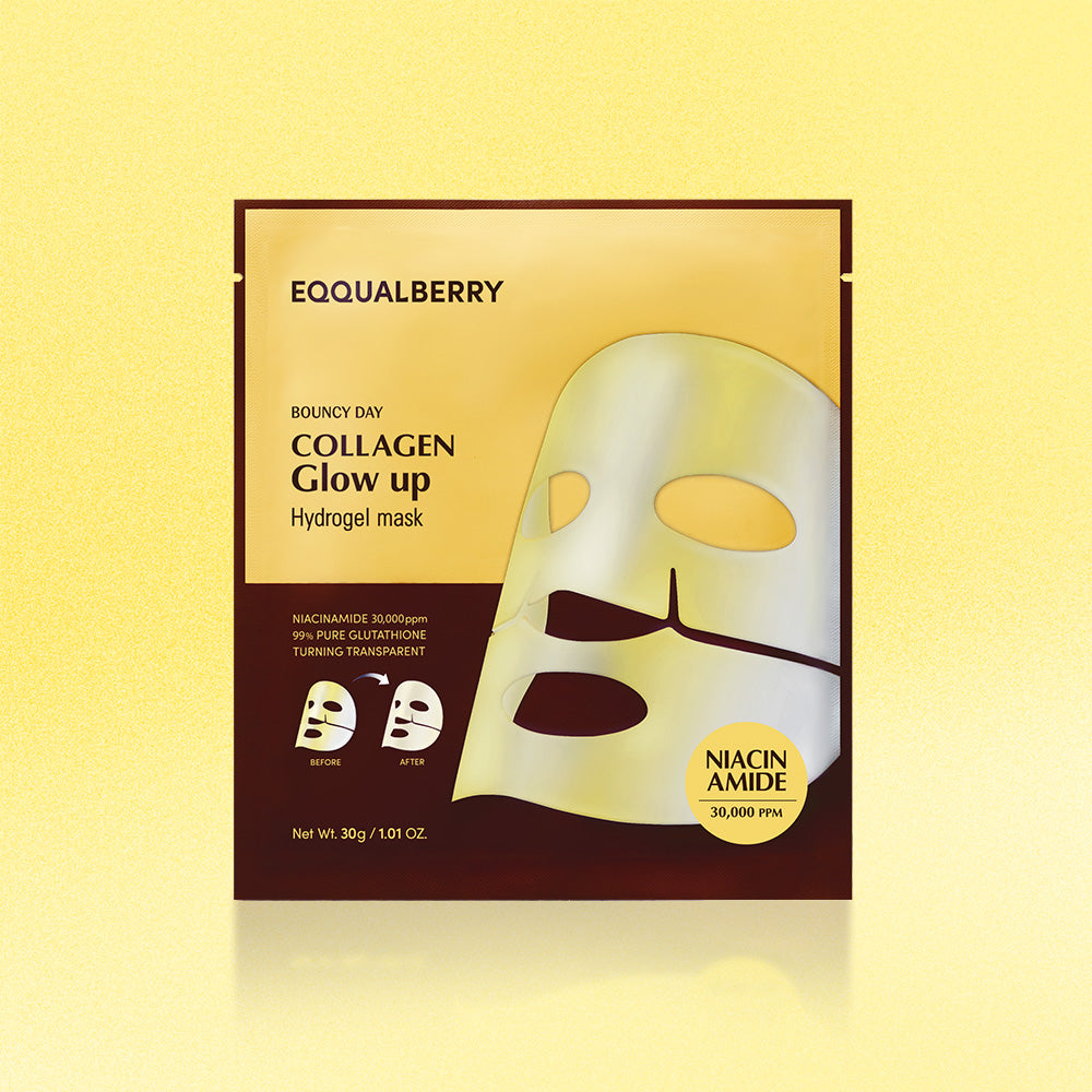 EQQUALBERRY BOUNCY DAY Collagen Glow Up Hydrogel Mask